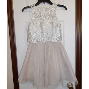 Rare Editions Dress‎ Sunday Best White Lace Tulle Party Dress Size 10